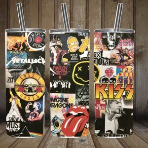 90s rock music tumbler